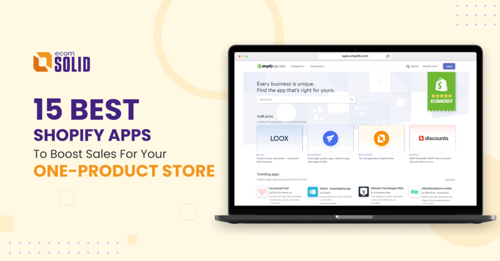 Les 15 Meilleures Applications Shopify pour Booster les Ventes de votre Site Mono-Produit