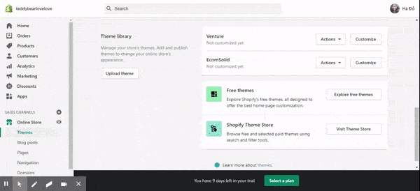 explore Shopify free themes