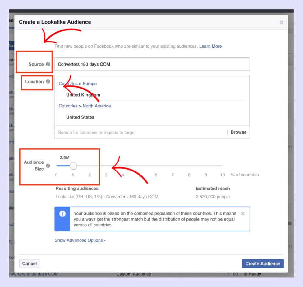 how to create a facebook lookalike audience