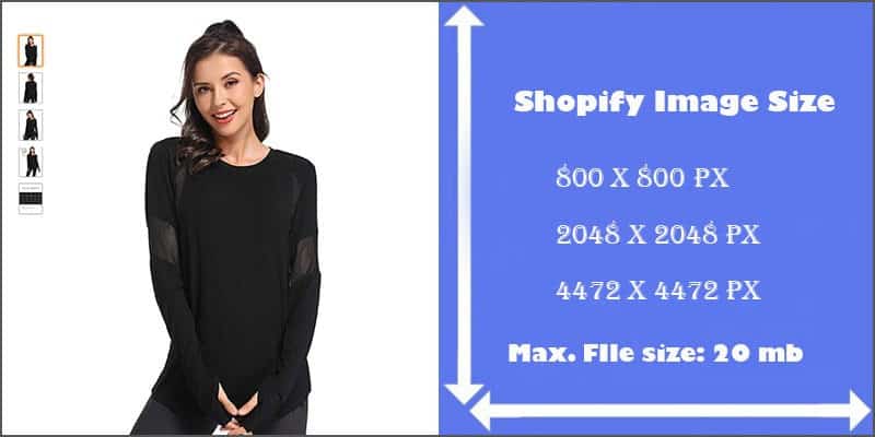 web image resolution and size shopify