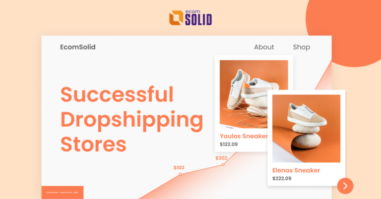 shopify dropshipping store examples, top successful shopify stores, online stores for inspirarion 2021, ecomsolid