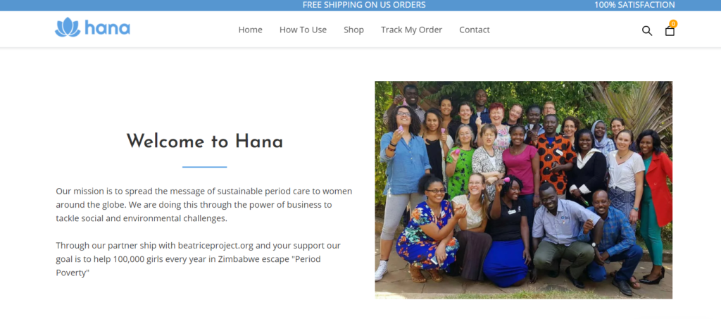 ShopHana's effective About Us page