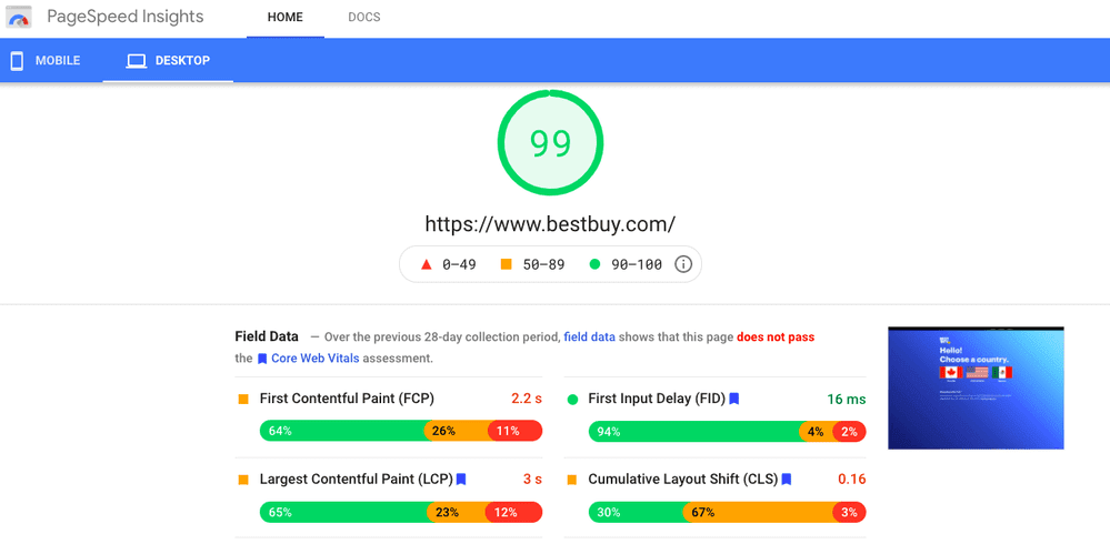 test with google page speed insights for conversion boosts for black friday